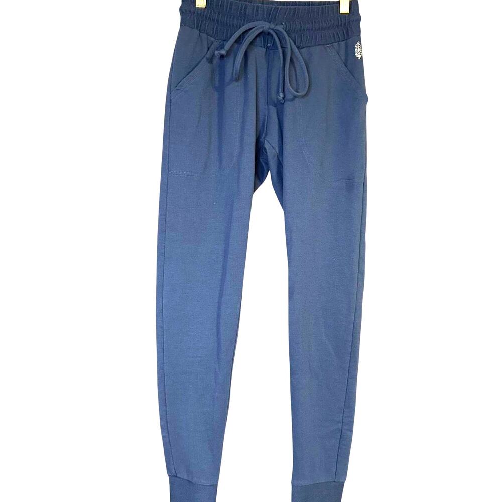 Free People Navy Blue Drawstring Joggers